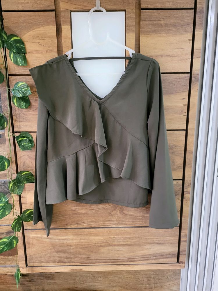 NUSH (Anushka Sharma) Brand Olive Green Top