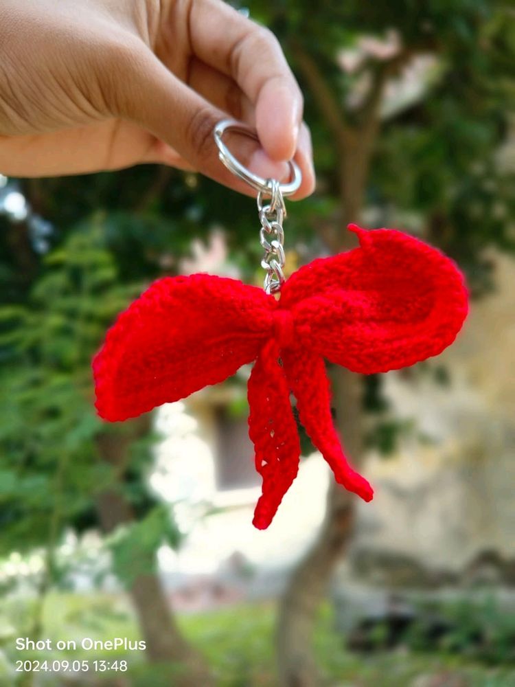 Bow Crochet Keychain ❤