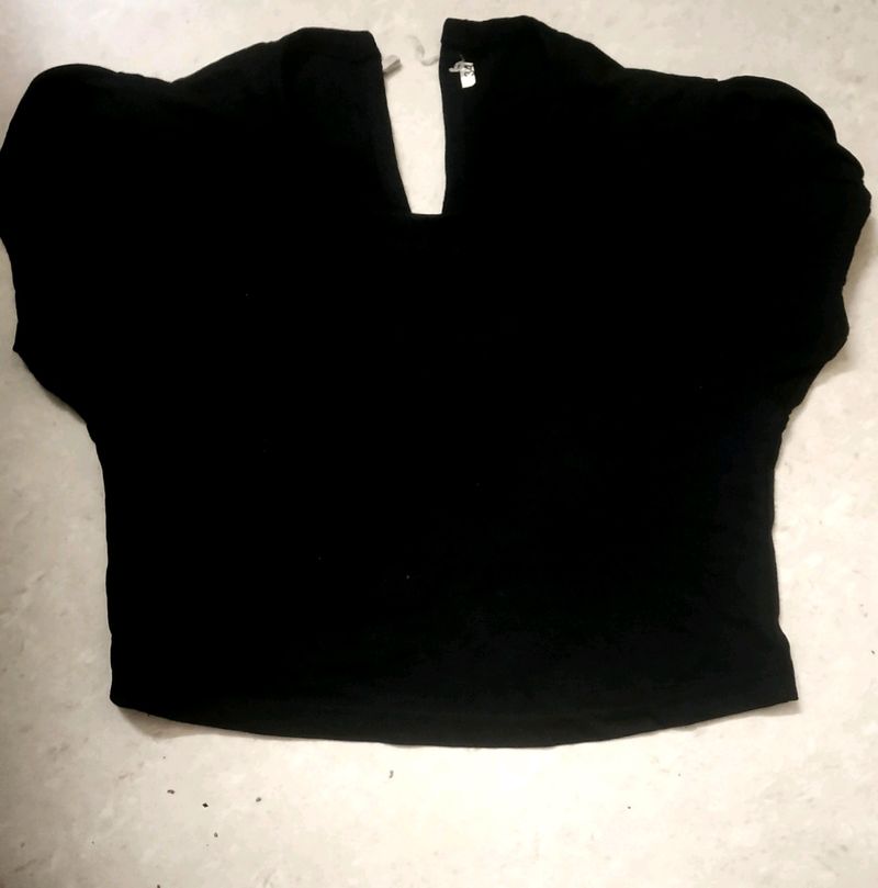 Cute Black Crop Top