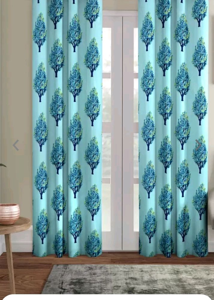 Cortina Turquoise Printed Curtains