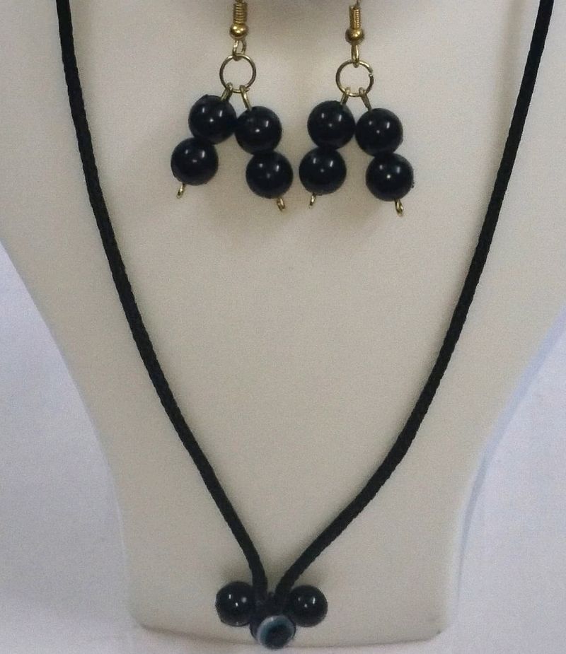 Evil Neck & Eyering set black pendent High qualit