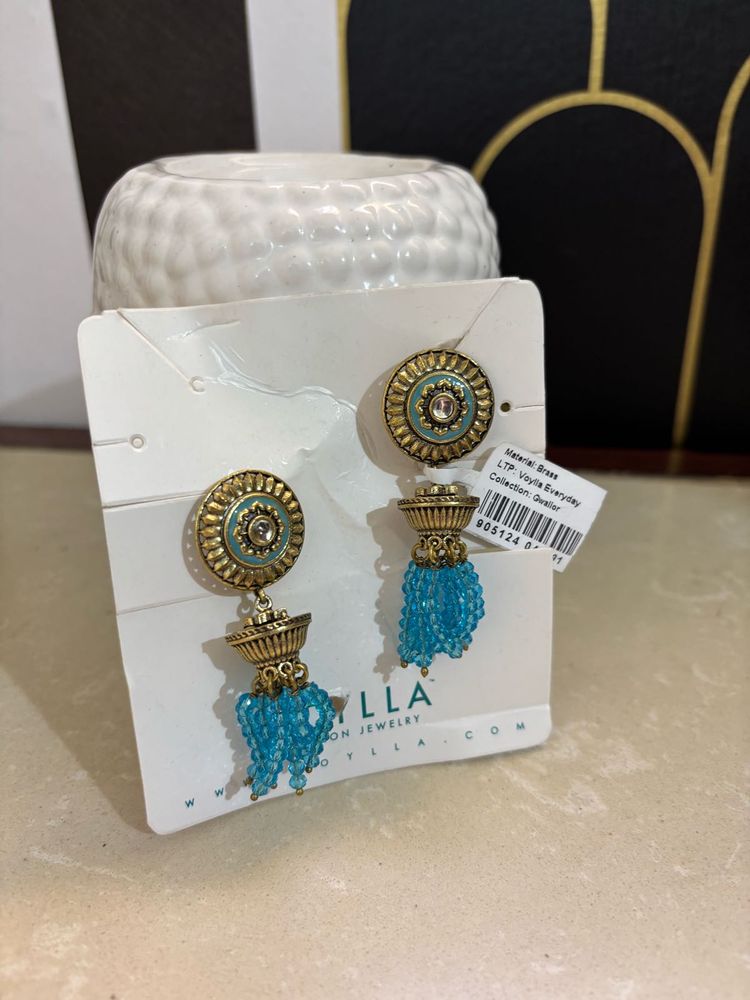 Gwalior Dome And Tassels Drop Earrings