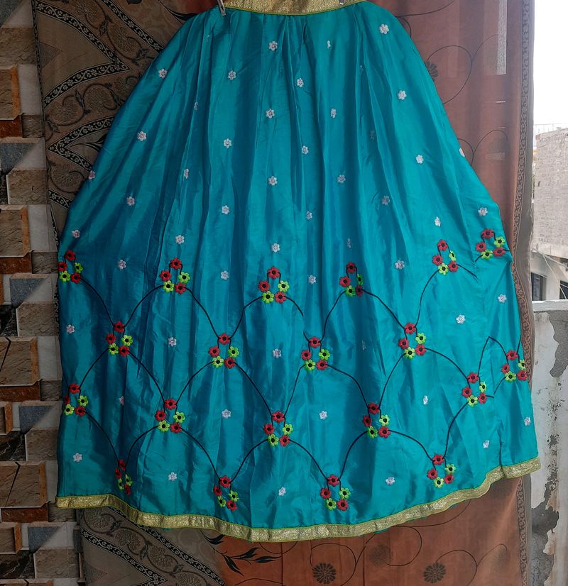 Navratri Sea Green Lehenga