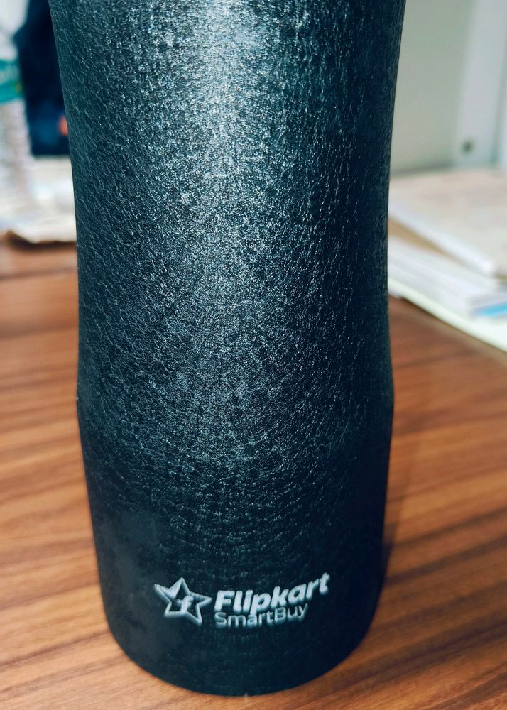 Black Flipkart water bottle 1 Ltr