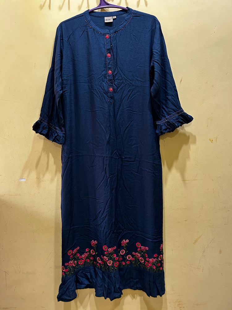 Neerus Blue Kurta Size 3XL