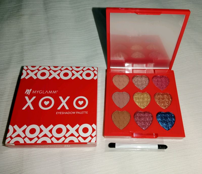 Myglaam Xoxo 9 Colour Eyeshadow Palette &Free 🚚