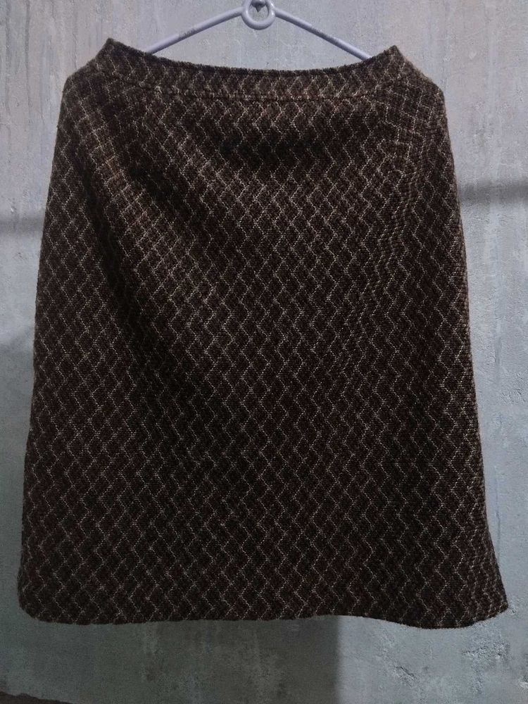 Brown Tweed Skirt