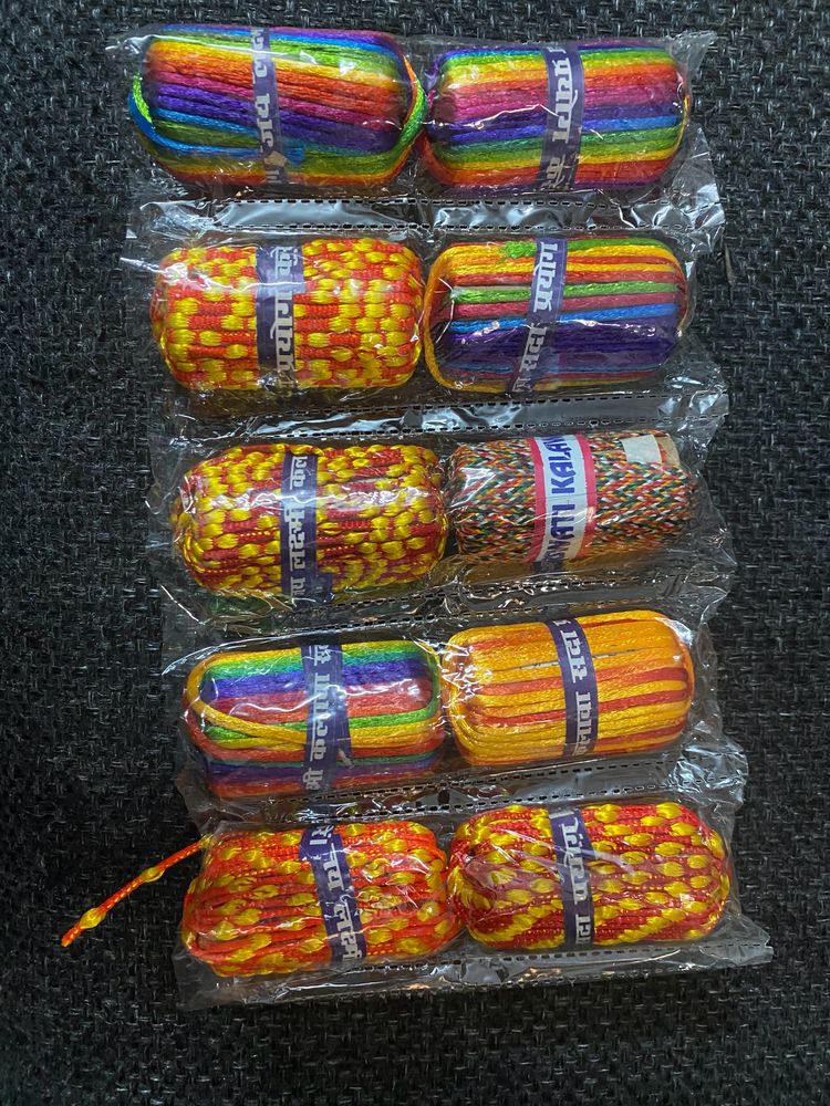 Pack Of 10 Thick Colourful Moli Threads