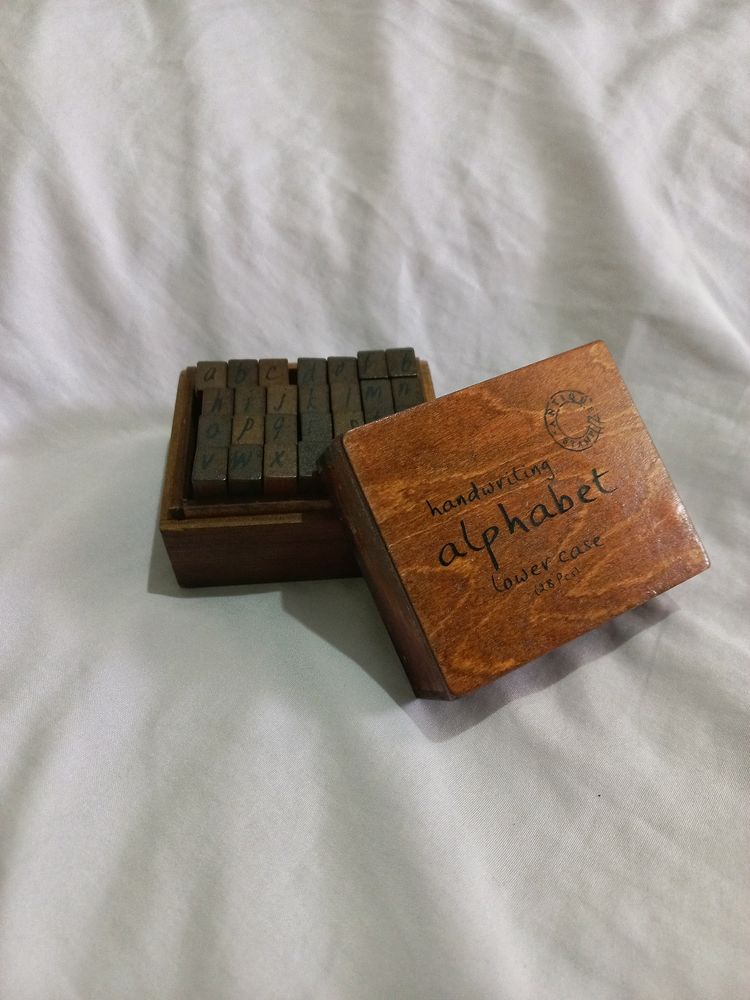 Vintage Wooden Alphabet Stamp