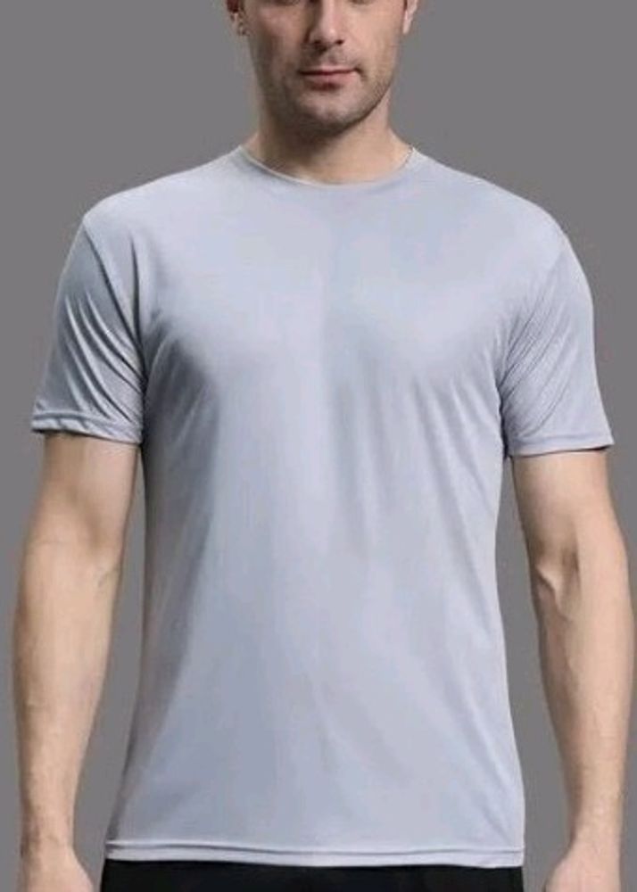 New Mens Lavender Color Plain T-Shirt