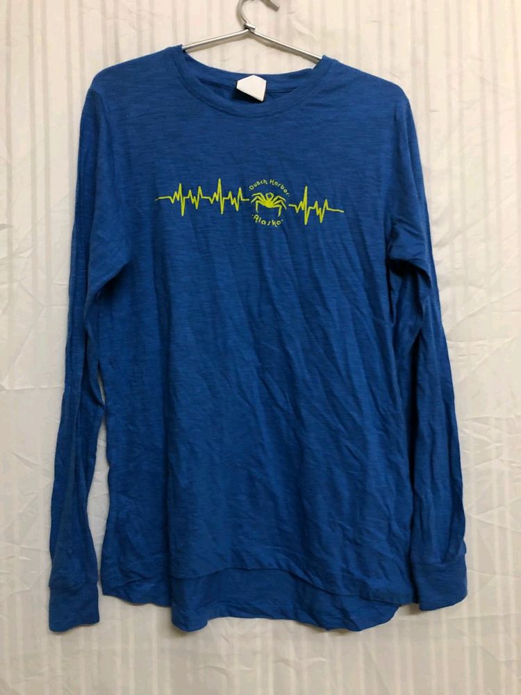 Blue Long Sleeve T Shirt