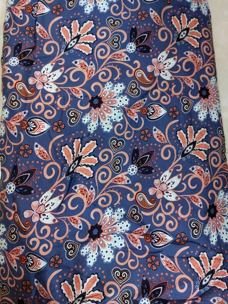 Purple Floral Cotton Jam Fabric