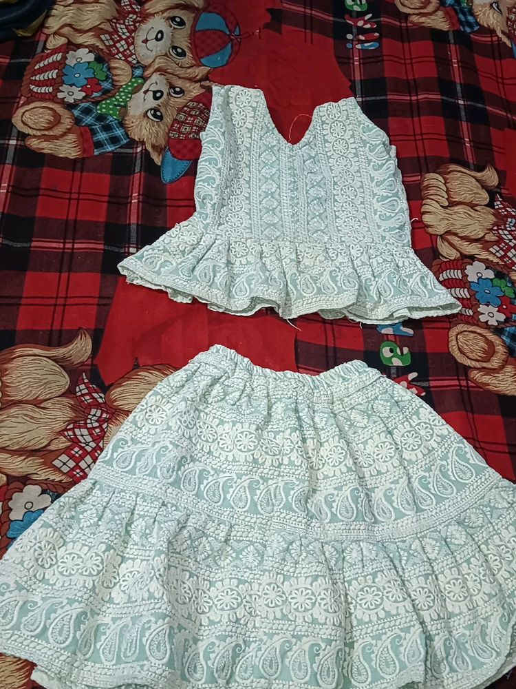 Kids Top And Skirt