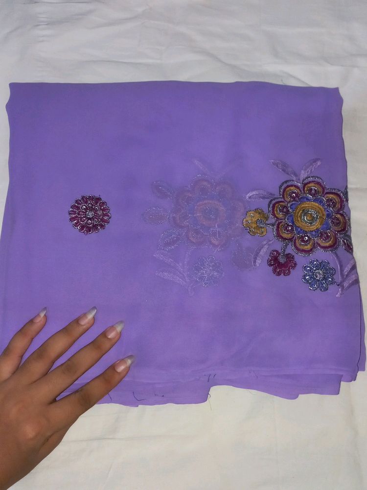 New Lavender Patches Saree