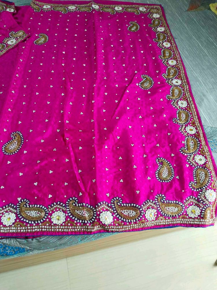 Rani Pink Sari With Blouse