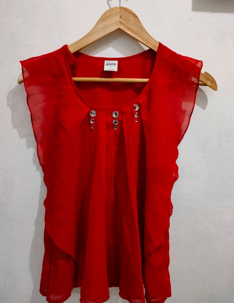 Vero Moda Red Colour Top