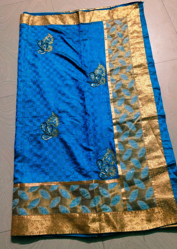 Simple Maggam Work Georgette Saree