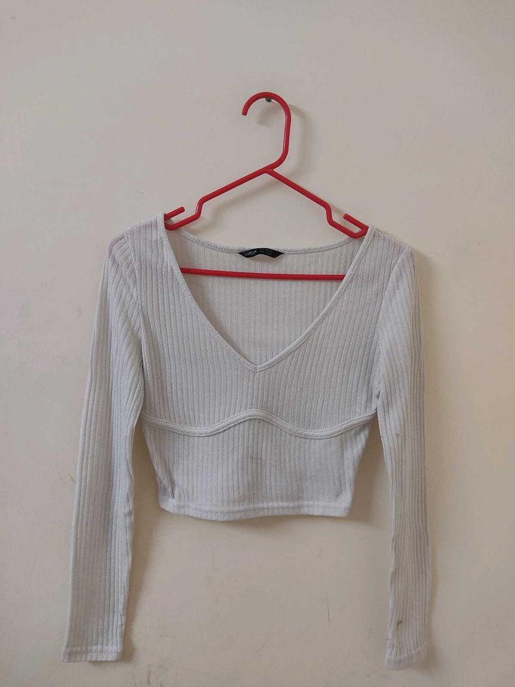 V Neck Pinteresty Crop Top