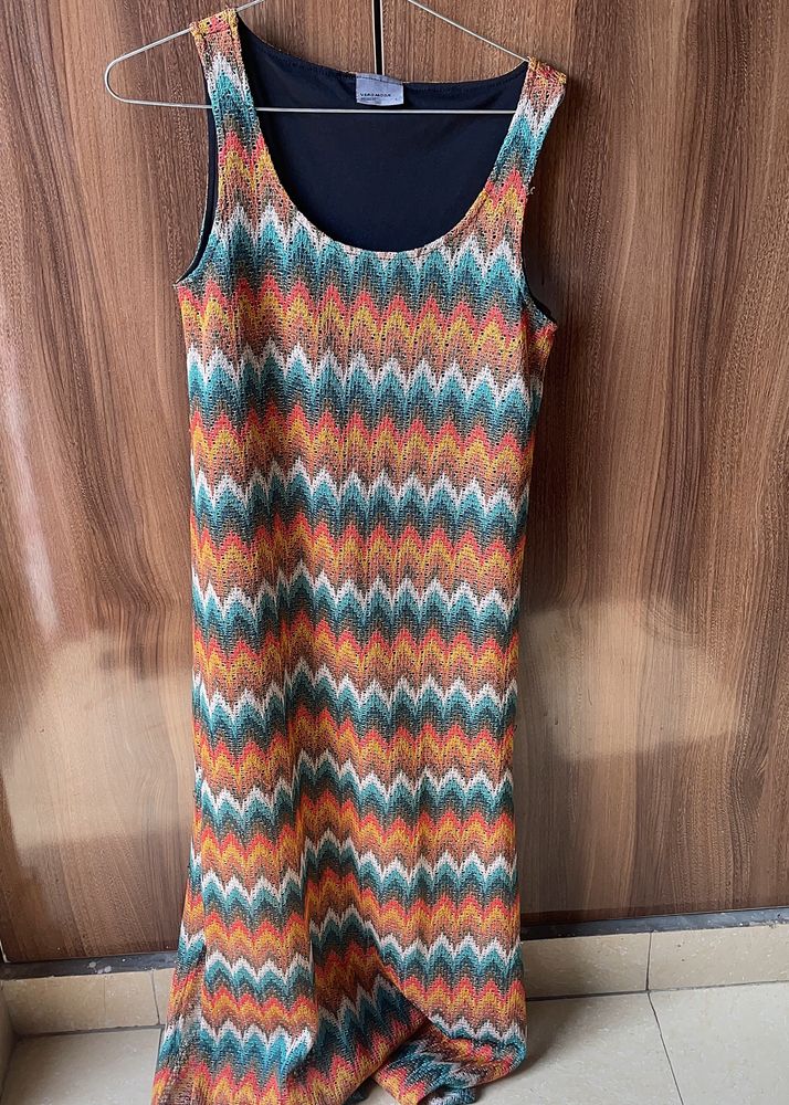 Veromoda’s Straight Fit Long Multicoloured Dress