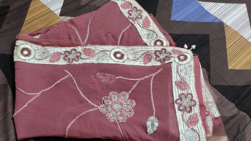 Most Beautiful embroidery Saree