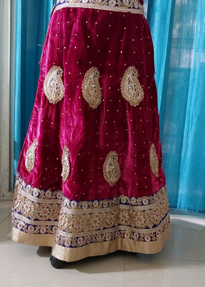 Velvet Lehenga