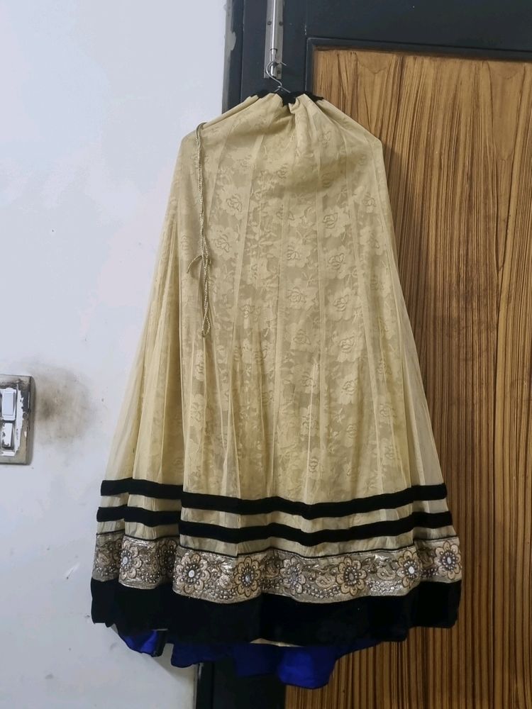 Beige And Black Lehanga