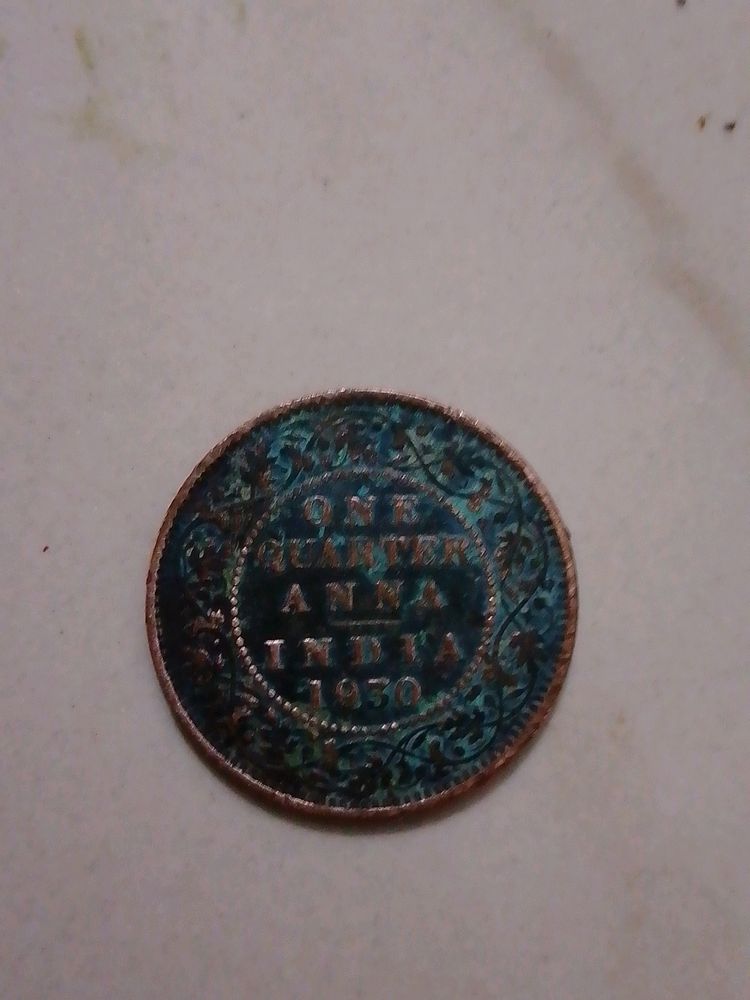 One Quarter Anna 1930 India