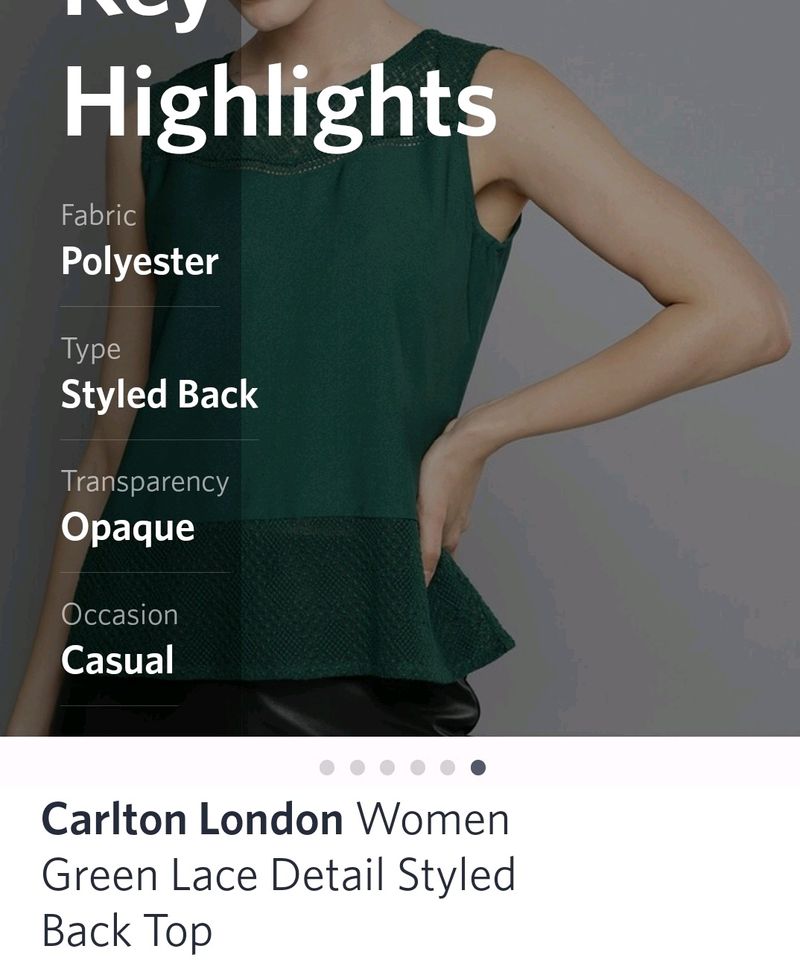 Carlton London Bottle Green top