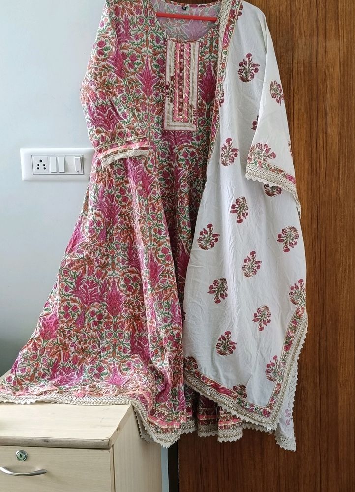 Floral Anarkali Set