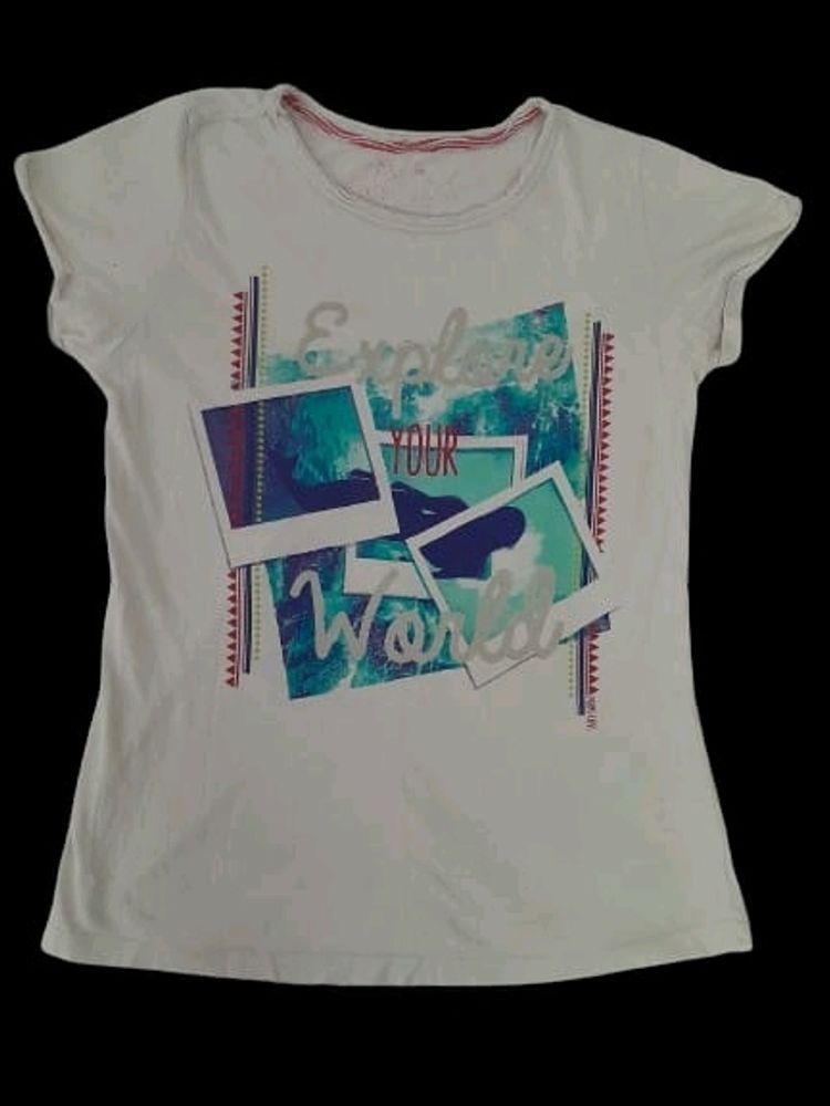 Rio Girls White T-Shirt