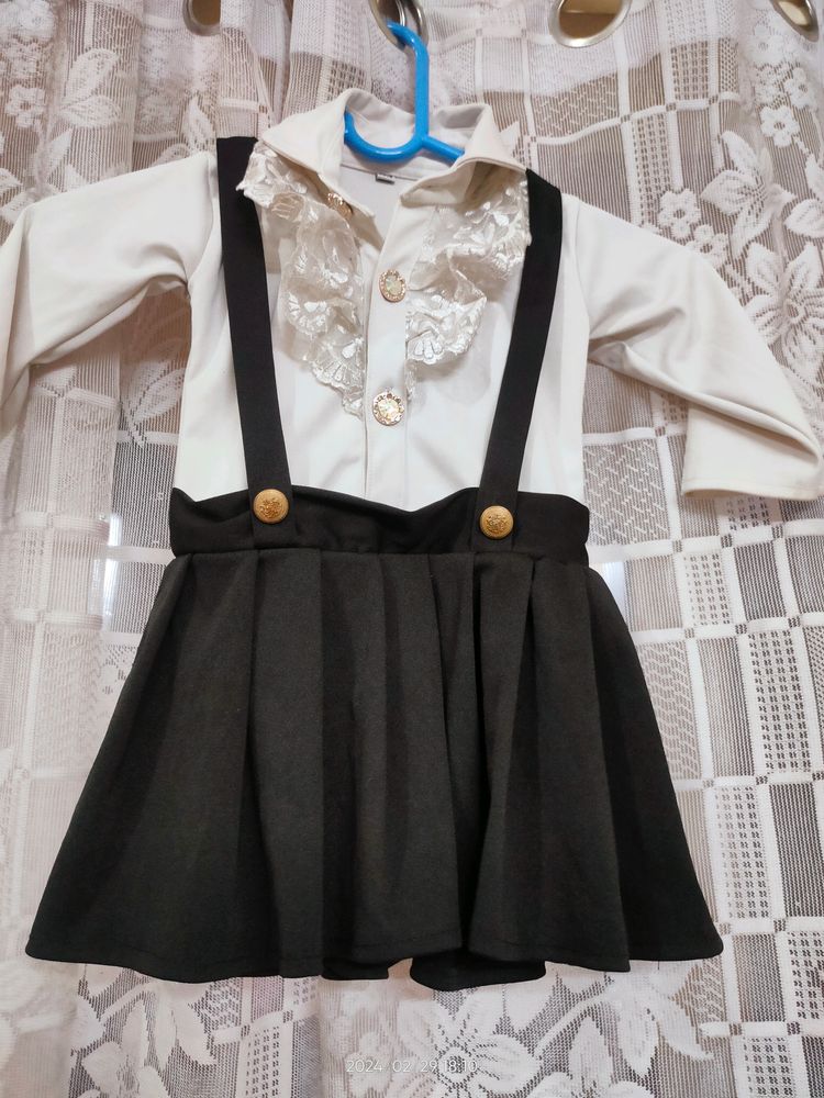 Black And White Designer Frock