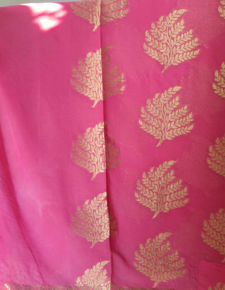 Pink Colour Georgette Saree