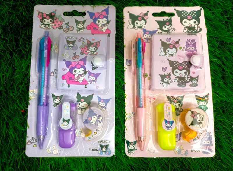 2 Sets Sanrio Kuromi Stationery Items