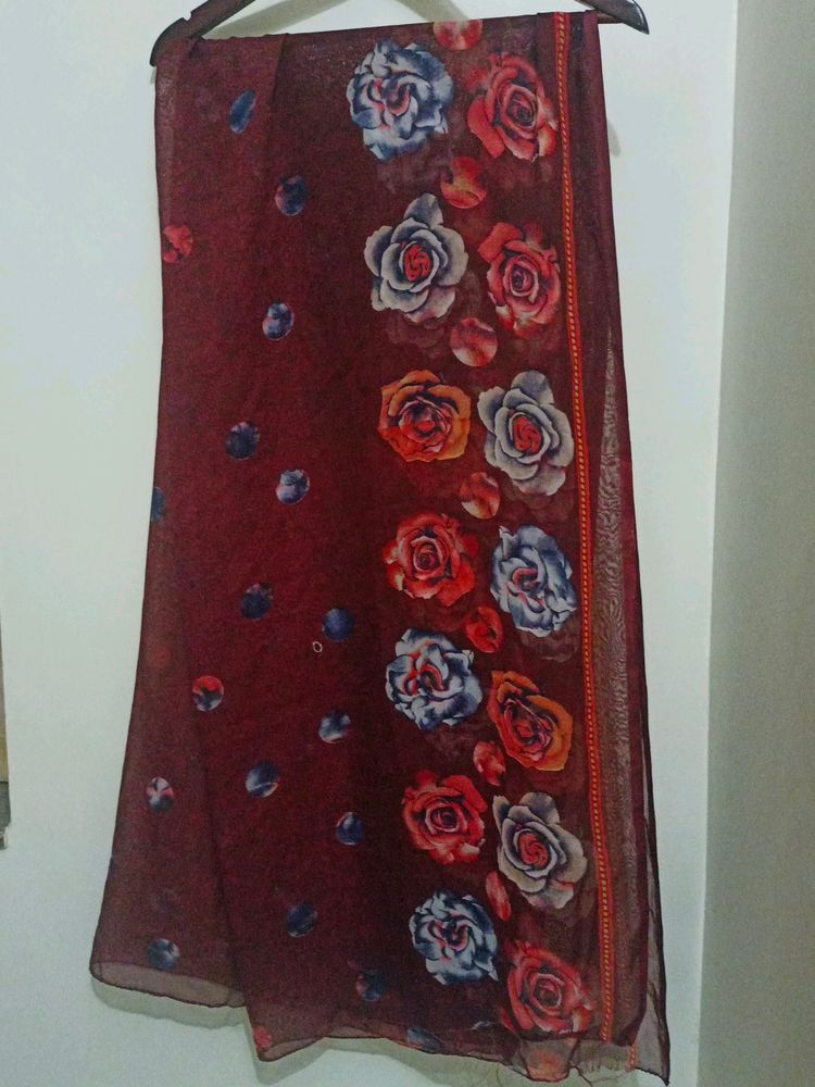 Maroon Dupatta