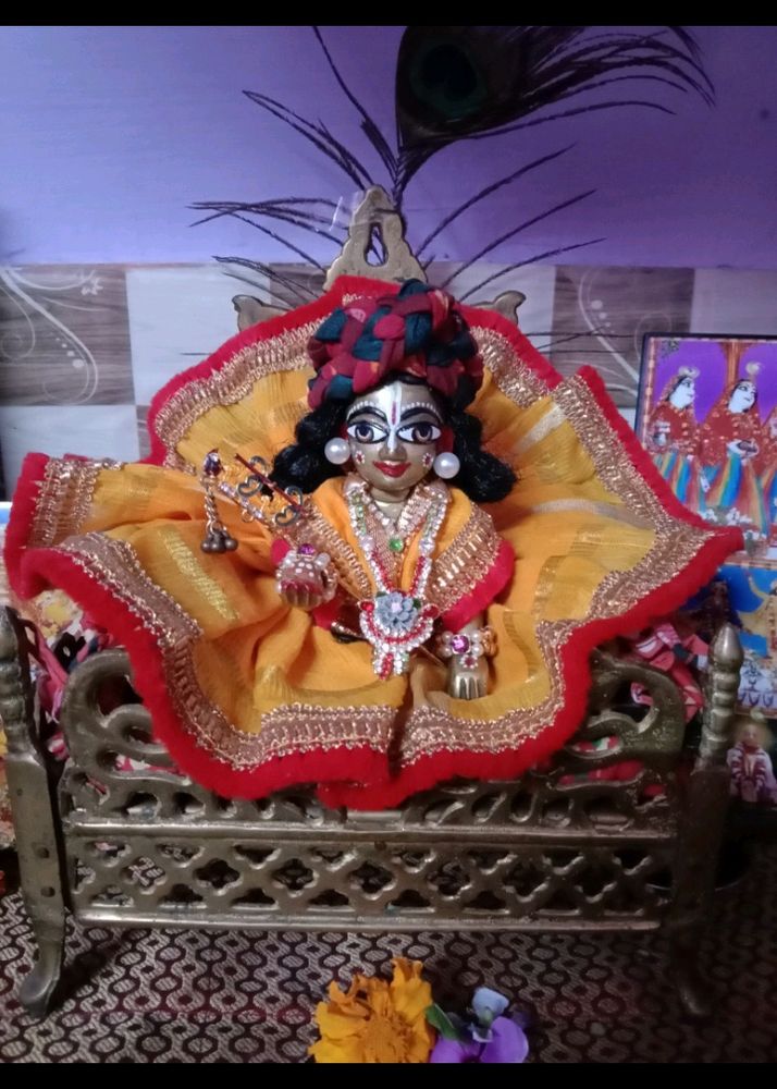 Laddu Gopal New YellowDress So Beautiful Dress