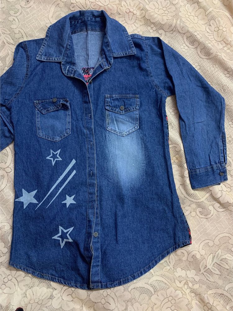 Denim look quirky shirt