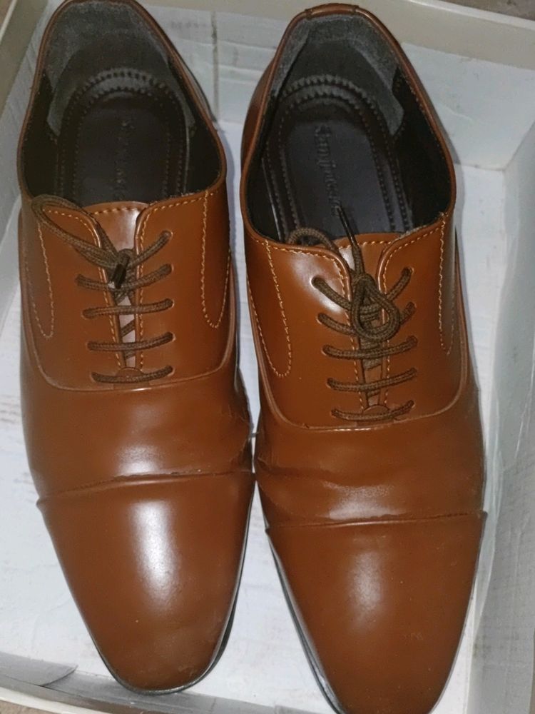 Men Formal Shoes Tan Color