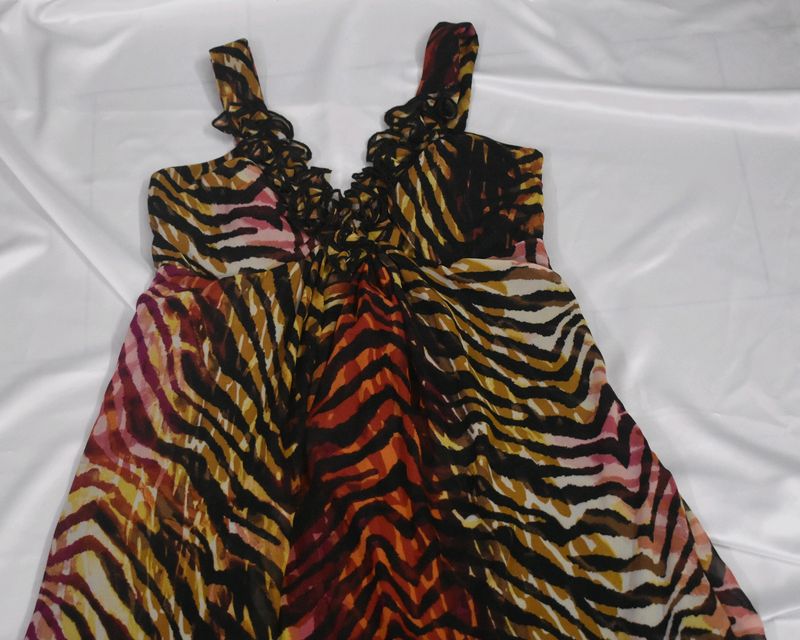 Vintage Tiger Print Dress(Imported)