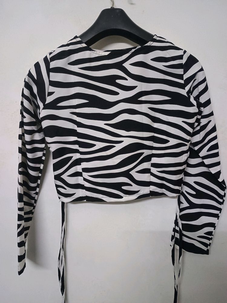 Hot Zebra Top For Girls