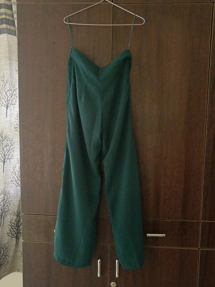 2pc Carlton Green Trouser N Black Ribbed Top Set