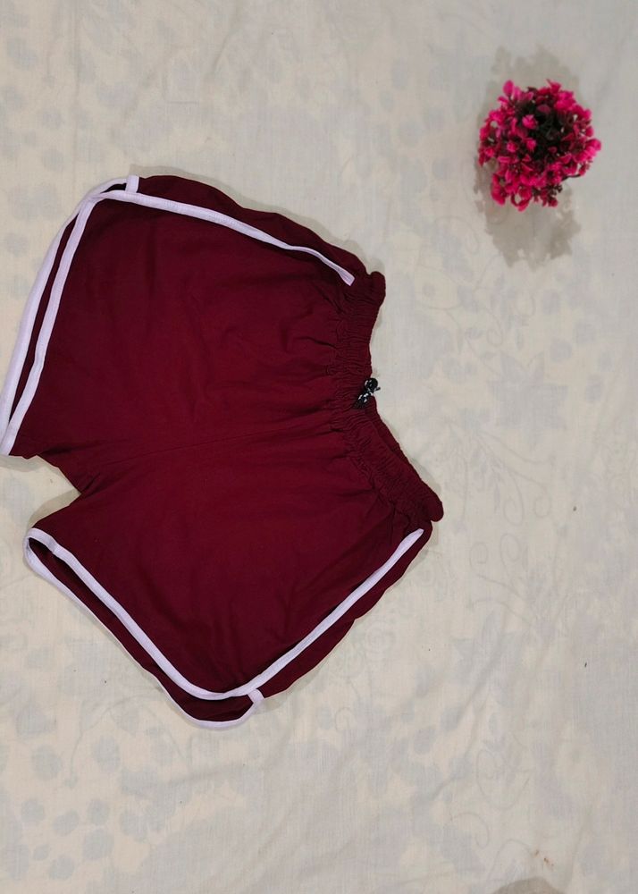 Maroon Shorts For Women