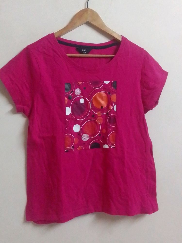 Max Pink Regular Wear Tee