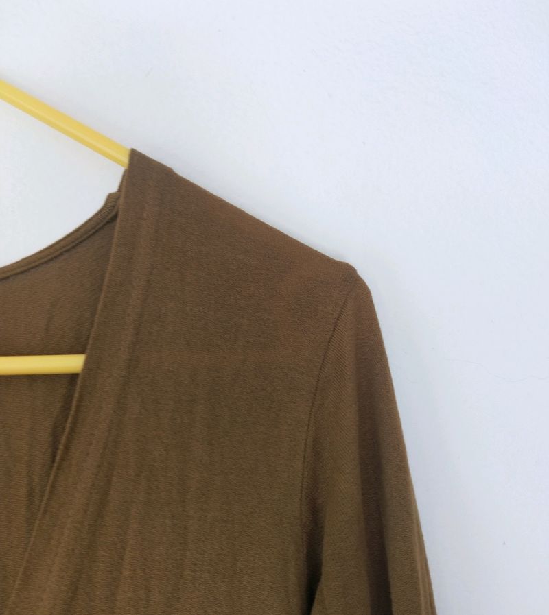 Dark Olive Green Long Shrug