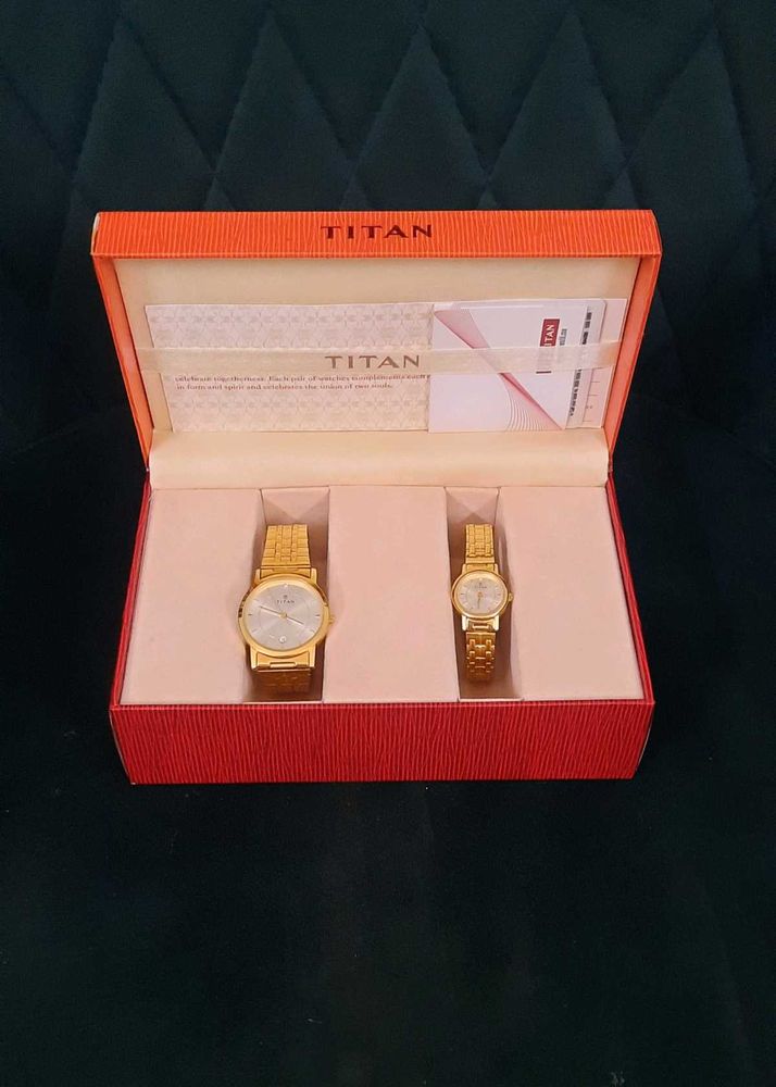 TITAN COUPLE WATCH SET