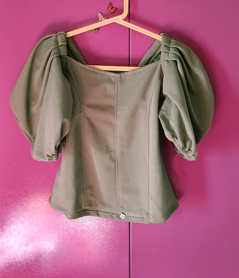 Stylish Olive Top❤️Discount On Delivery