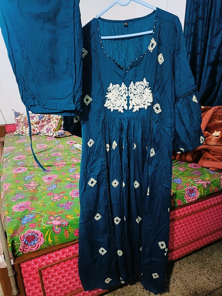 Pretty Cotton Kurta Pant Set