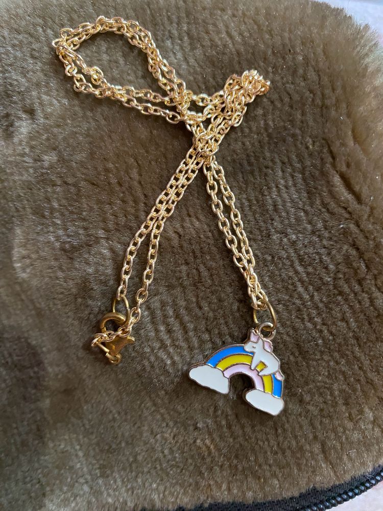 Rainbow Pendant With Chain