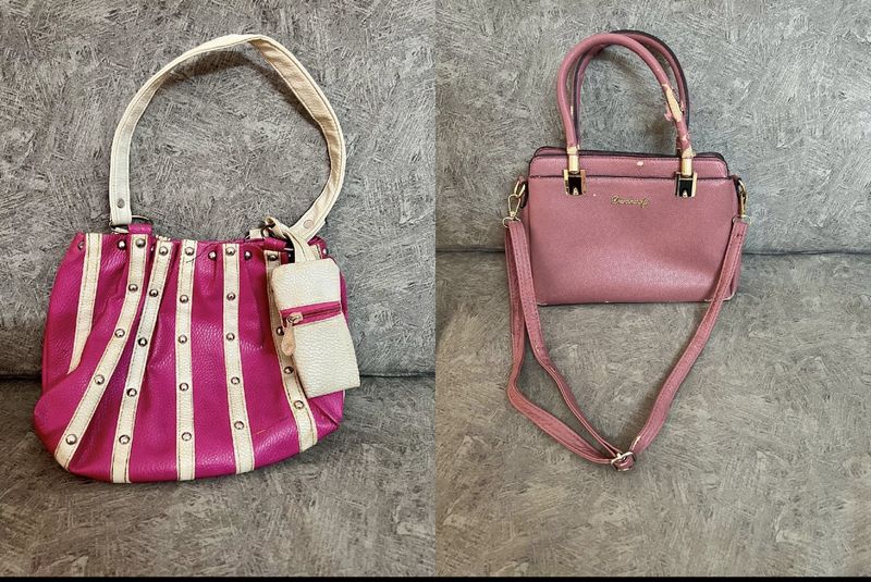 Combo Of 2-Pink Color Purses