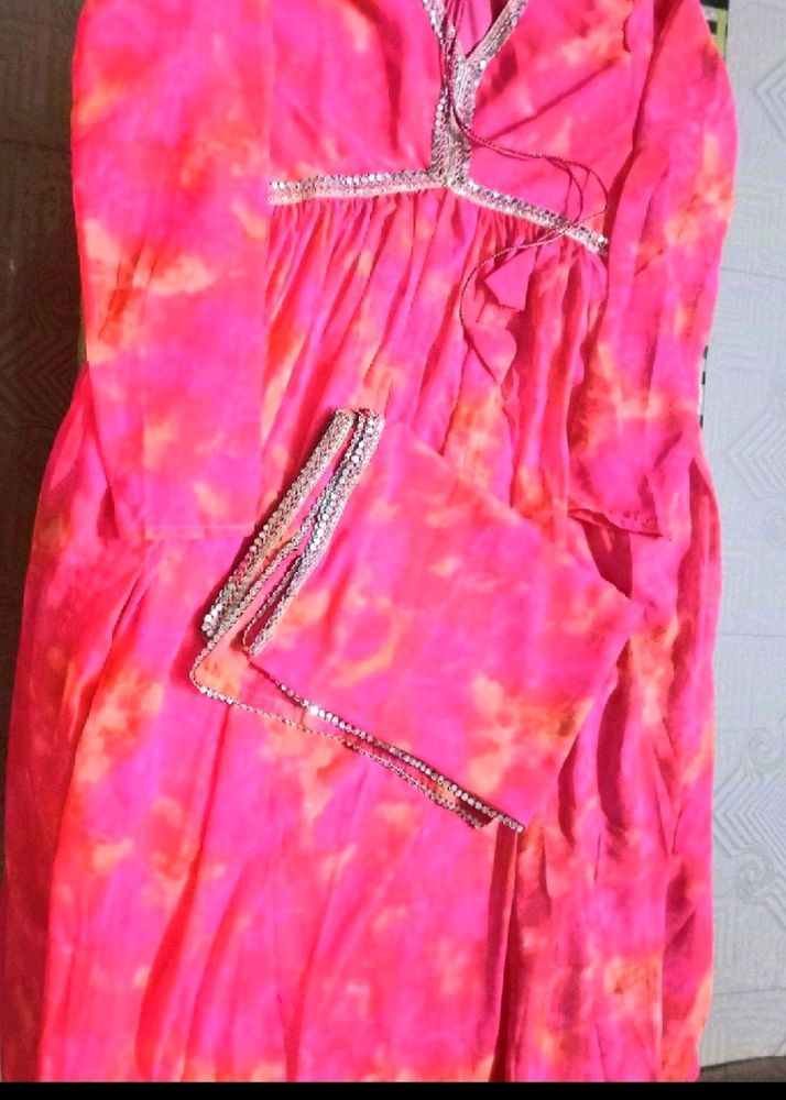 Women Anarkali Kurta Dupatta Set