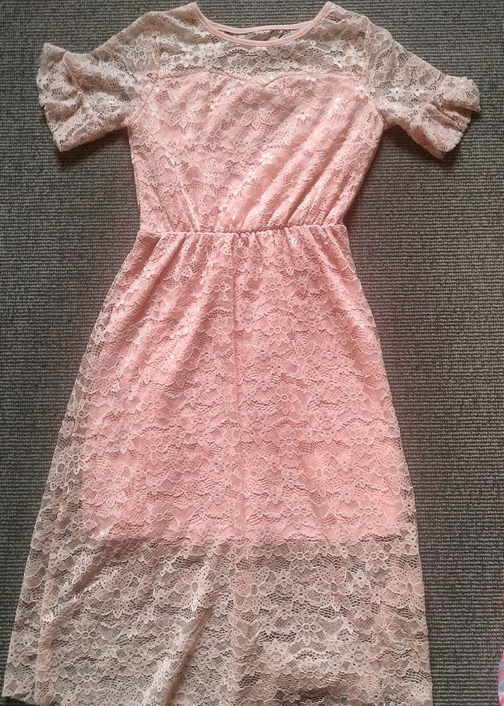 Pretty Peach Dress Laced